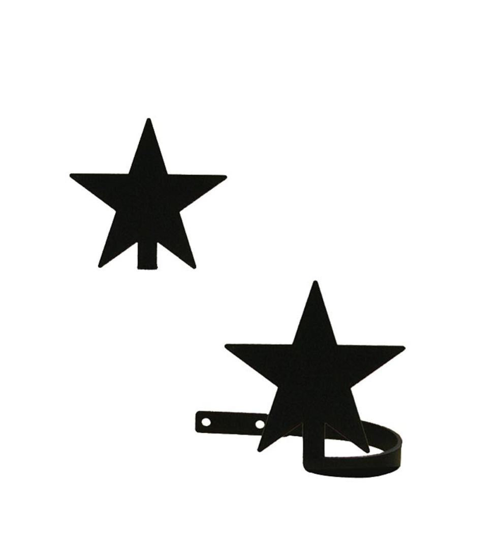 Plow &amp; Hearth Curtain Rods &amp; Hardware | Indoor Living Usa-Made Wrought Iron Curtain Tiebacks - Bear