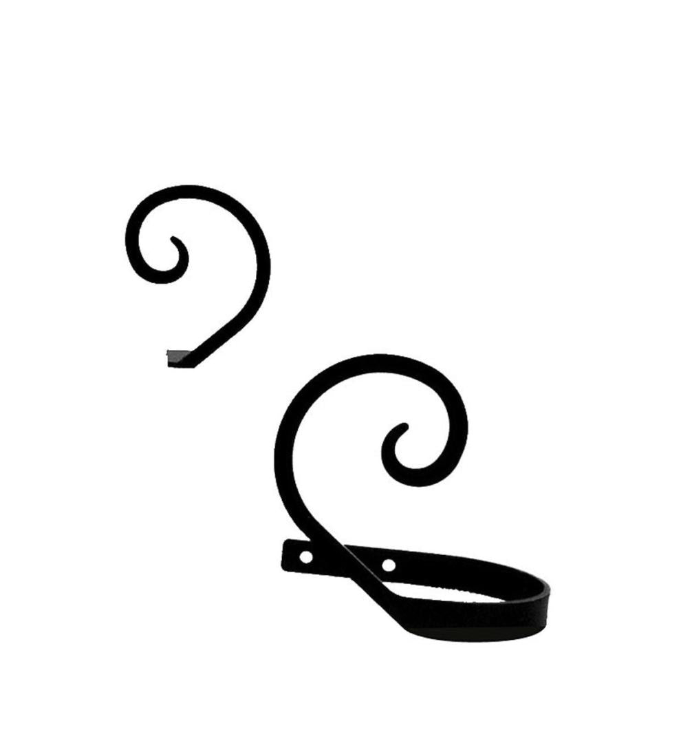 Plow &amp; Hearth Curtain Rods &amp; Hardware | Indoor Living Usa-Made Wrought Iron Curtain Tiebacks - Bear