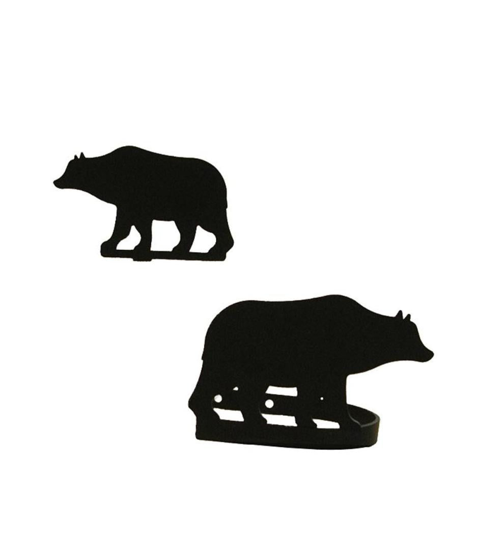 Plow &amp; Hearth Curtain Rods &amp; Hardware | Indoor Living Usa-Made Wrought Iron Curtain Tiebacks - Bear