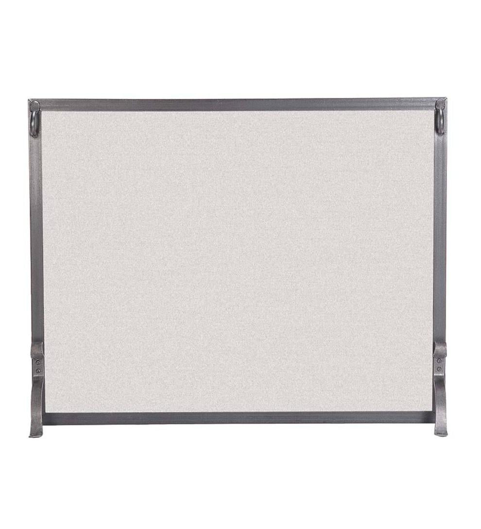 Plow &amp; Hearth Custom Fire Screens | Fireplace &amp; Hearth Large Custom Flat Guard With Straight Top - 2,301 To 2,650 Sq. Inches - Black