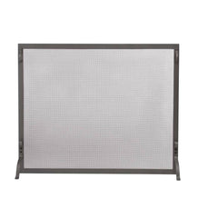 Plow &amp; Hearth Custom Fire Screens | Fireplace &amp; Hearth Large Custom Flat Guard With Straight Top - 2,301 To 2,650 Sq. Inches - Black