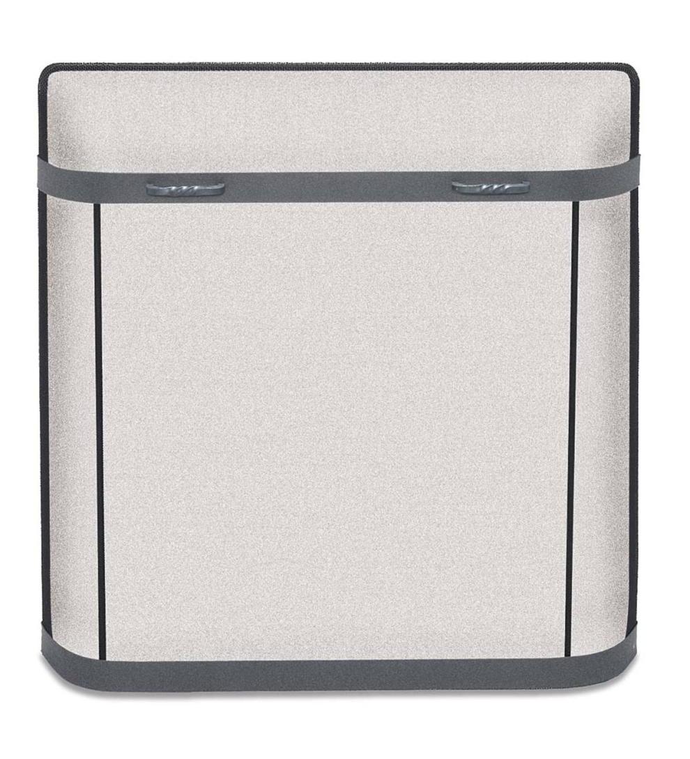 Plow &amp; Hearth Custom Fire Screens | Fireplace &amp; Hearth Medium Custom Iron Series Spark Guard - 1,501 To 2,300 Sq. Inches - Black