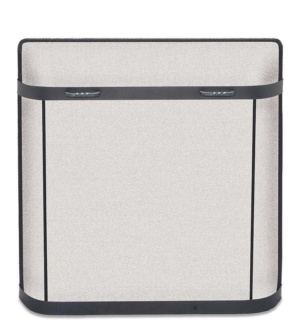 Plow &amp; Hearth Custom Fire Screens | Fireplace &amp; Hearth Medium Custom Iron Series Spark Guard - 1,501 To 2,300 Sq. Inches - Black