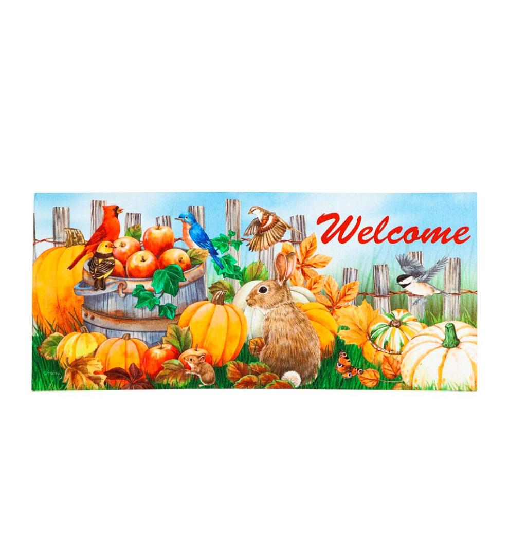Plow &amp; Hearth Deck &amp; Patio Accents | Outdoor Living Apples And Pumpkins Sassafras Switch Mat
