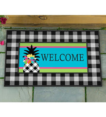 Plow &amp; Hearth Deck &amp; Patio Accents | Outdoor Living Buffalo Check Coir Sassafras Mat Tray