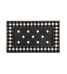 Plow &amp; Hearth Deck &amp; Patio Accents | Outdoor Living Buffalo Check Coir Sassafras Mat Tray