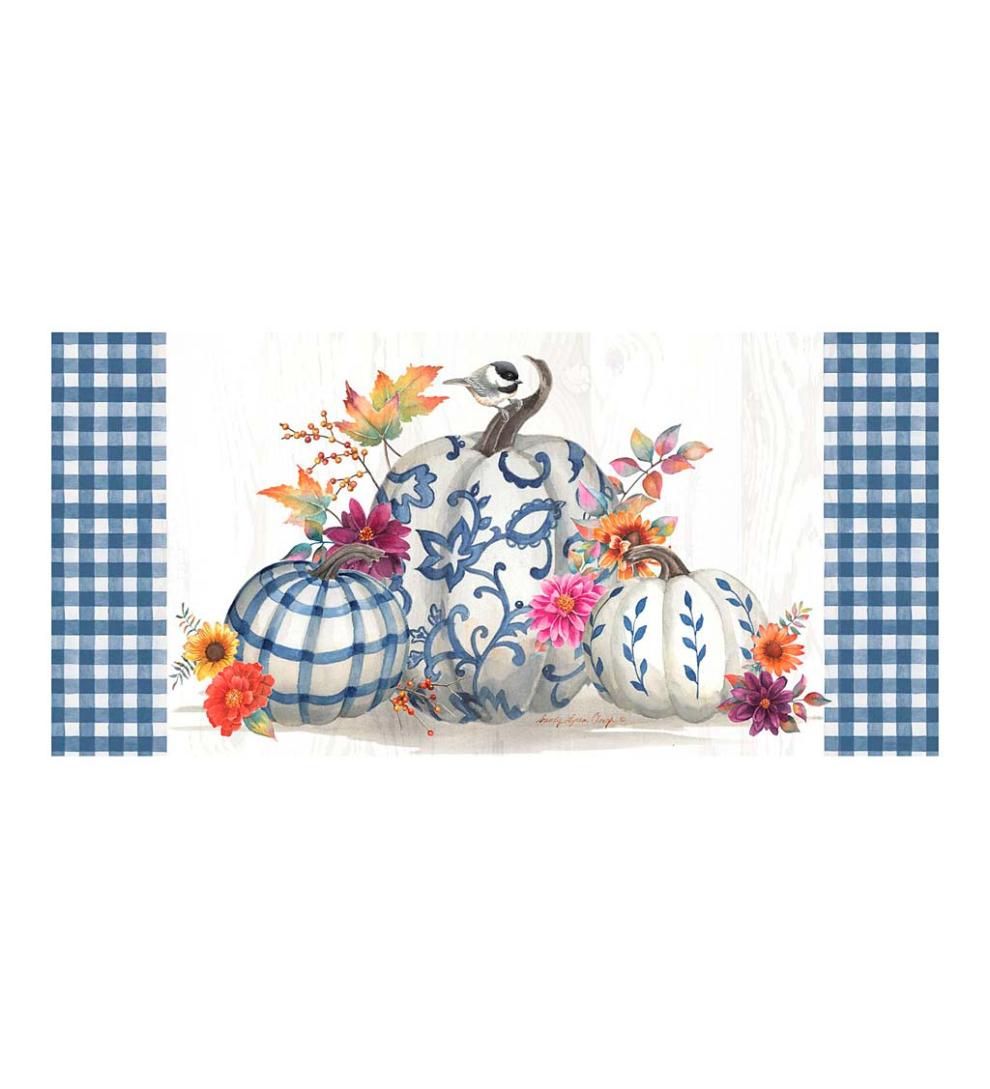 Plow &amp; Hearth Deck &amp; Patio Accents | Outdoor Living Chinoiserie Pumpkins Sassafras Switch Mat