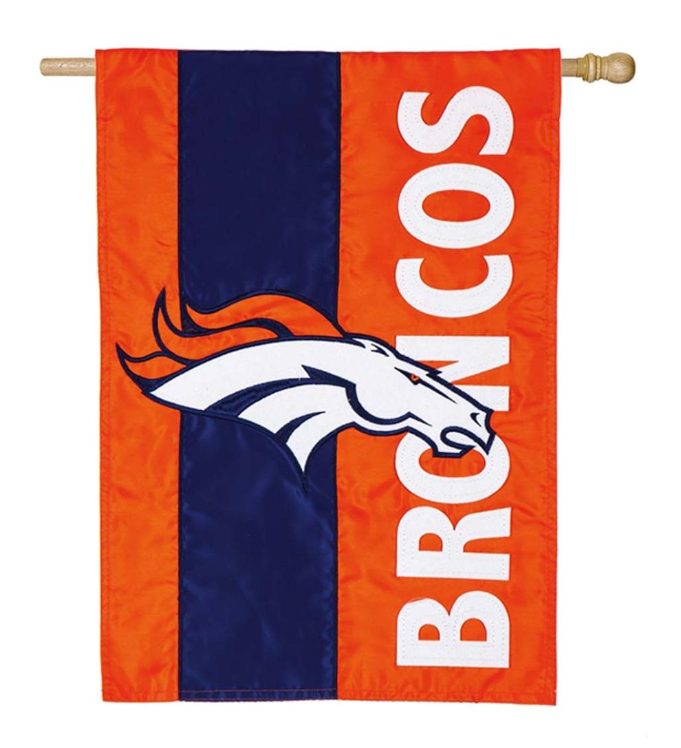 Plow &amp; Hearth Deck &amp; Patio Accents | Outdoor Living Double-Sided Embellished Nfl Team Pride Applique House Flag - Chicago Bears