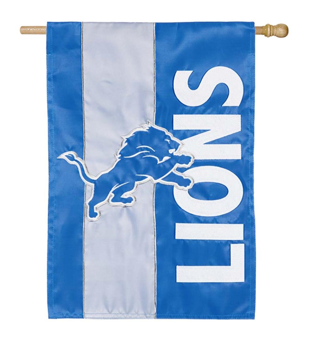 Plow &amp; Hearth Deck &amp; Patio Accents | Outdoor Living Double-Sided Embellished Nfl Team Pride Applique House Flag - Chicago Bears