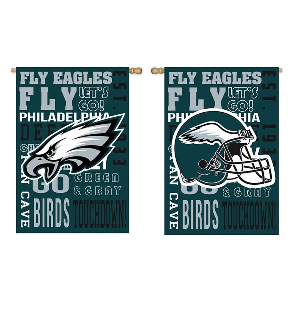 Plow &amp; Hearth Deck &amp; Patio Accents | Outdoor Living Double-Sided Fan Rules Nfl Team Pride Sueded House Flag - Carolina Panthers