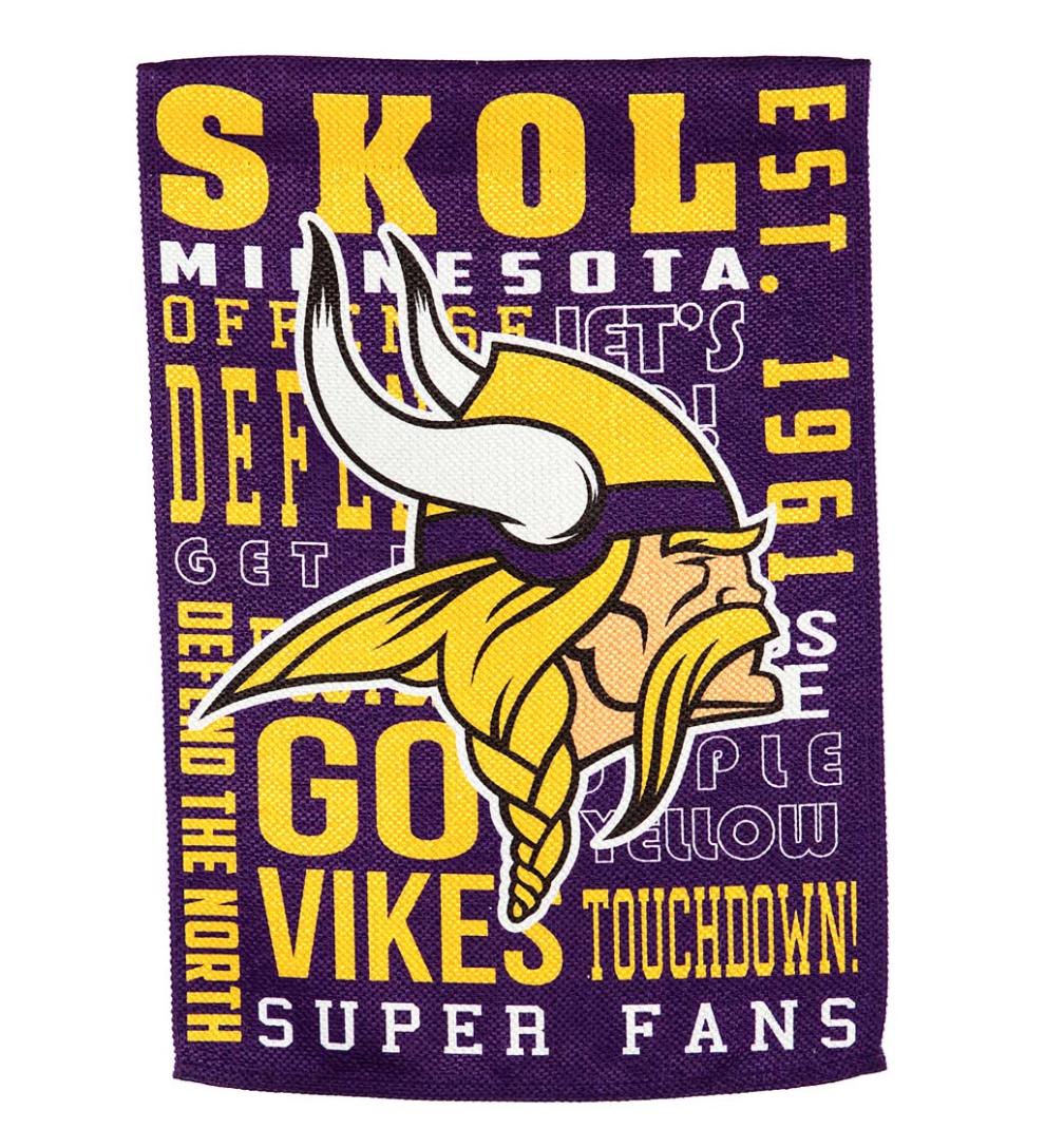 Plow &amp; Hearth Deck &amp; Patio Accents | Outdoor Living Double-Sided Fan Rules Nfl Team Pride Sueded House Flag - Carolina Panthers