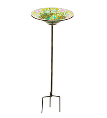 Plow &amp; Hearth Deck &amp; Patio Accents | Outdoor Living Dragonfly Glass Birdbath Stake