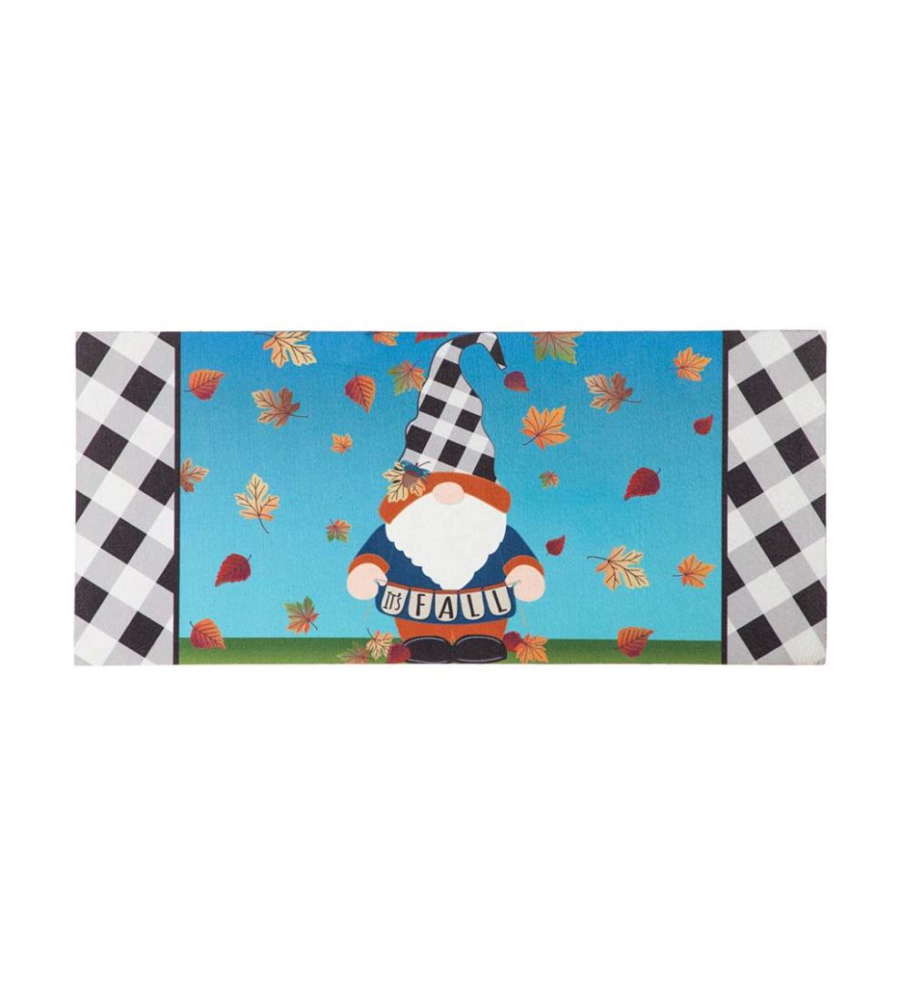 Plow &amp; Hearth Deck &amp; Patio Accents | Outdoor Living Fall Gnome Sassafras Switch Mat
