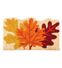Plow &amp; Hearth Deck &amp; Patio Accents | Outdoor Living Fall Leaves Shaped Coir Fiber Mat