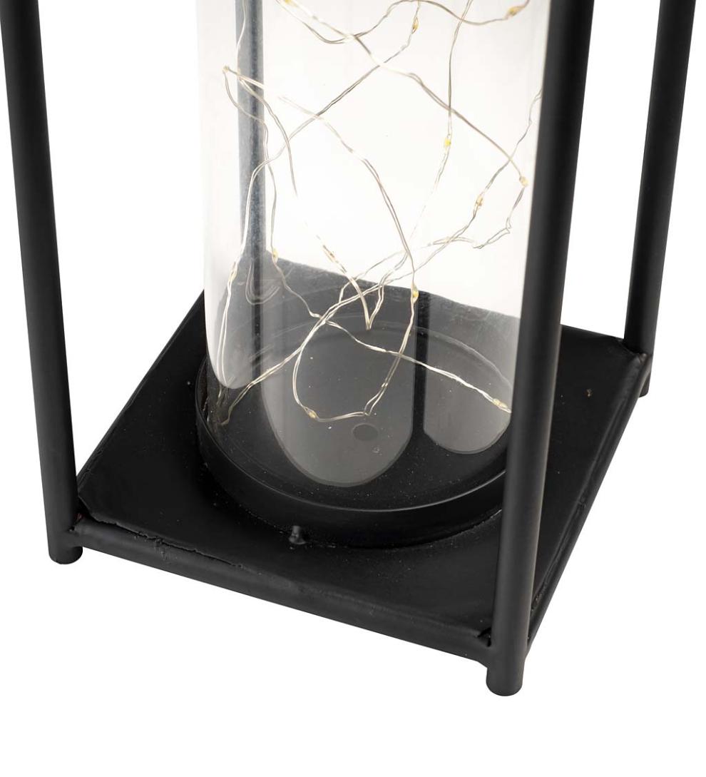 Plow &amp; Hearth Deck &amp; Patio Accents | Outdoor Living Glass Firefly Solar Lantern With String Lights