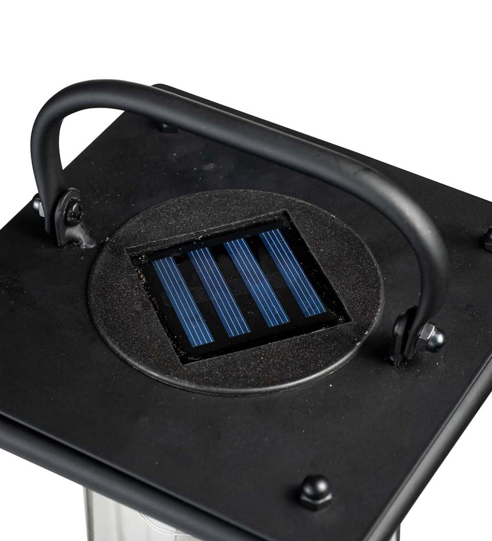 Plow &amp; Hearth Deck &amp; Patio Accents | Outdoor Living Glass Firefly Solar Lantern With String Lights