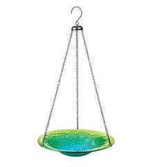 Plow &amp; Hearth Deck &amp; Patio Accents | Outdoor Living Hanging Colors Of The Sea Glass Birdbath