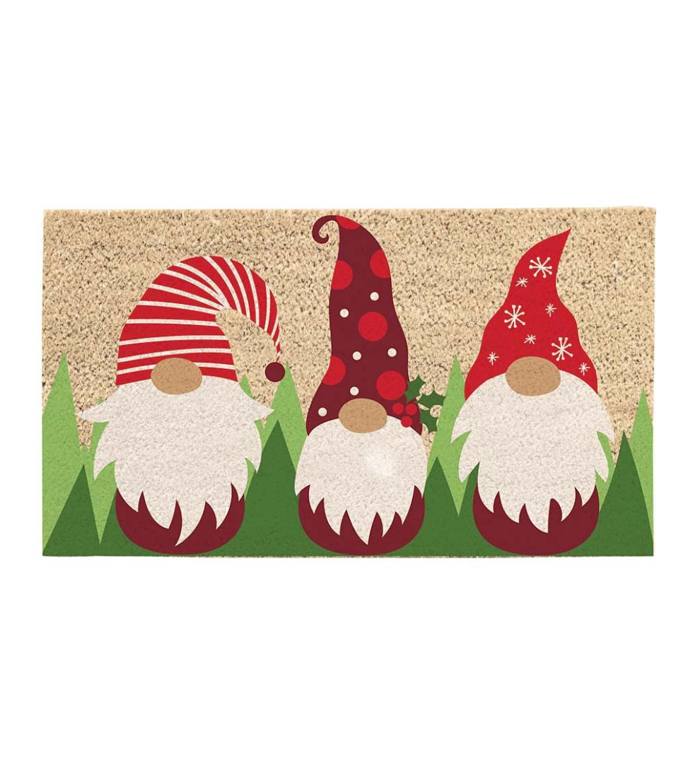 Plow &amp; Hearth Deck &amp; Patio Accents | Outdoor Living Holiday Gnome Coir Mat
