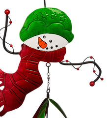 Plow &amp; Hearth Deck &amp; Patio Accents | Outdoor Living Holiday Snowman Twirler With Green Hat