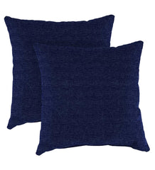 Plow &amp; Hearth Deck &amp; Patio Accents | Outdoor Living Indoor/Outdoor Classic Throw Pillows, Set Of 2 - Navy