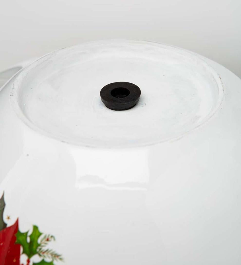 Plow &amp; Hearth Deck &amp; Patio Accents | Outdoor Living Indoor/Outdoor Poinsettia Teacup Planter With Saucer