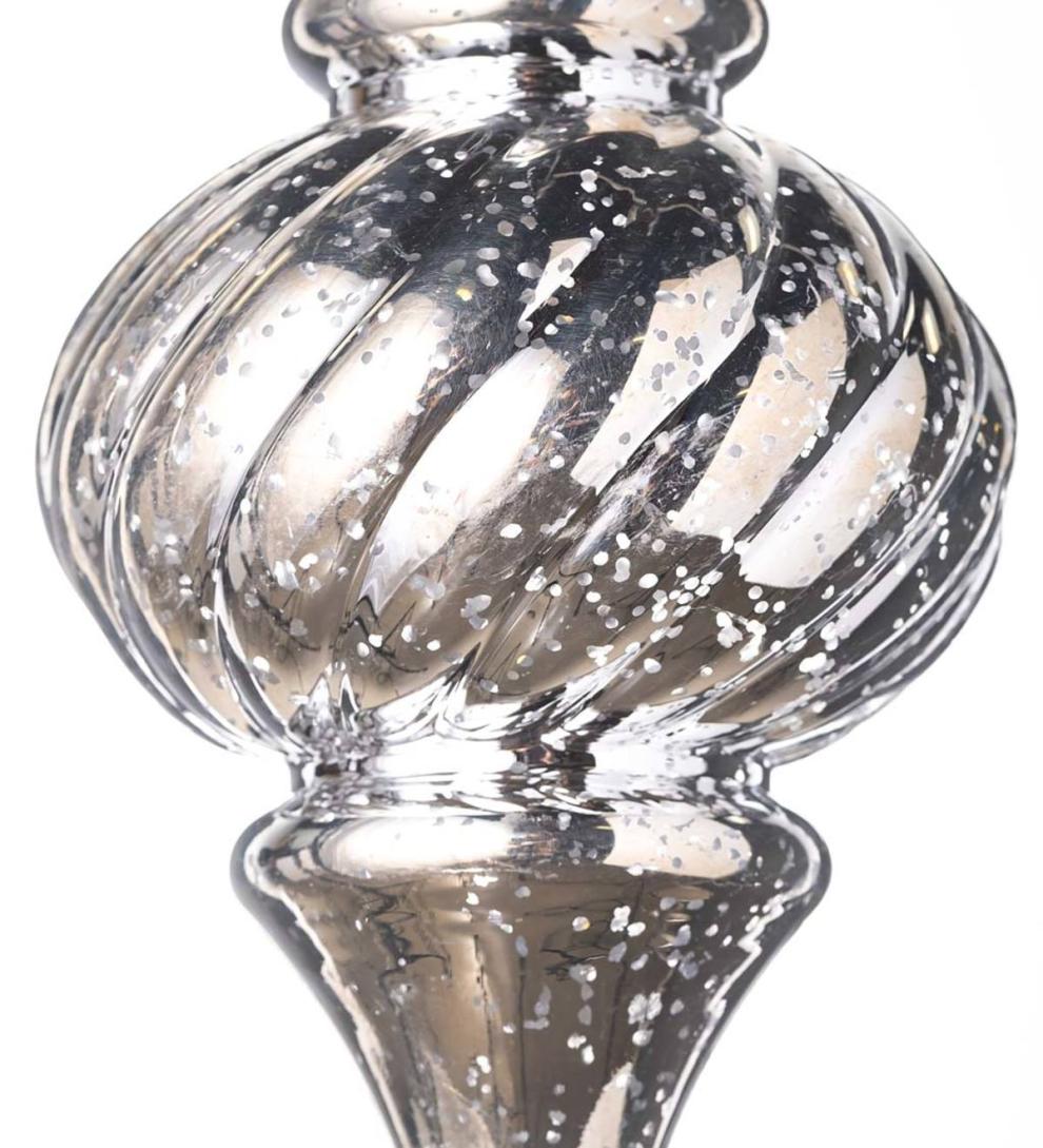 Plow &amp; Hearth Deck &amp; Patio Accents | Outdoor Living Indoor/Outdoor Shatterproof Holiday Lighted Hanging Ornament - Finial, Red