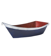 Plow &amp; Hearth Deck &amp; Patio Accents | Outdoor Living Large Handmade Painted Metal Boat Planter/Container