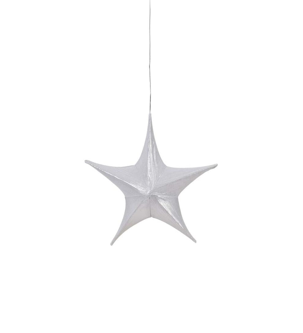 Plow &amp; Hearth Deck &amp; Patio Accents | Outdoor Living Lighted Hanging Fabric Star
