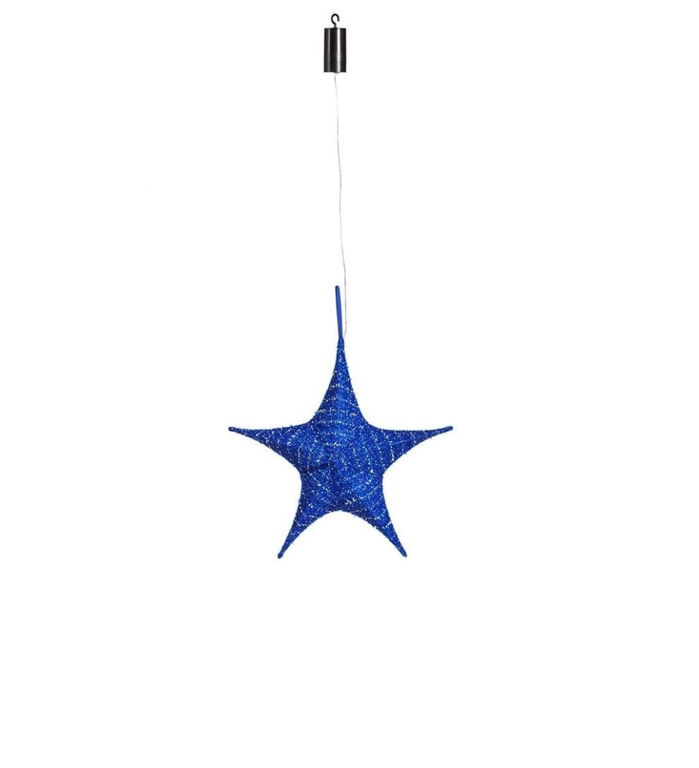 Plow &amp; Hearth Deck &amp; Patio Accents | Outdoor Living Lighted Hanging Fabric Star
