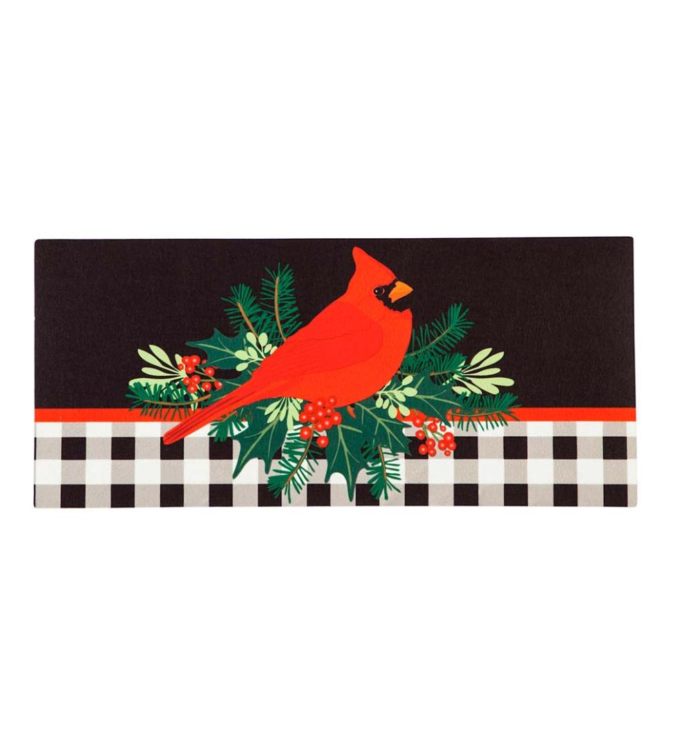 Plow &amp; Hearth Deck &amp; Patio Accents | Outdoor Living Merry Christmas Cardinal Sassafras Switch Mat