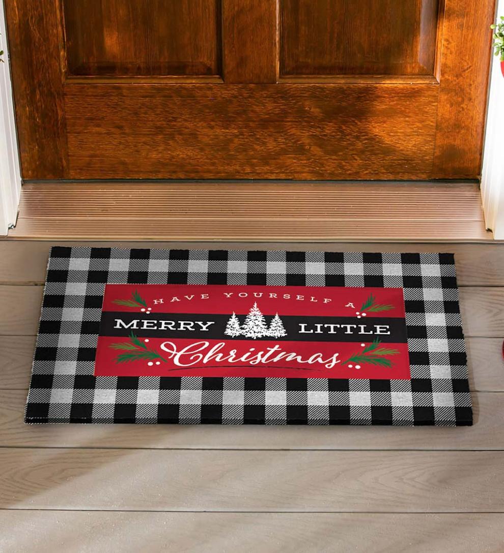 Plow &amp; Hearth Deck &amp; Patio Accents | Outdoor Living Merry Little Christmas Sassafras Switch Mat