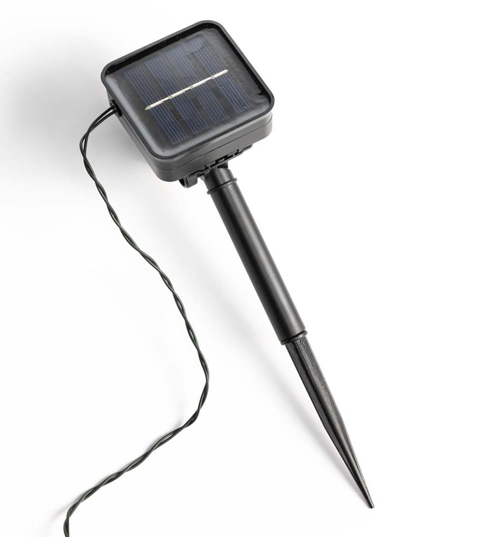 Plow &amp; Hearth Deck &amp; Patio Accents | Outdoor Living Multi-Function, Color-Changing Solar Flower String Lights