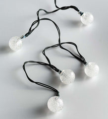 Plow &amp; Hearth Deck &amp; Patio Accents | Outdoor Living Multi-Function Solar Ball String Lights With 50 Warm White Leds