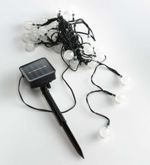 Plow &amp; Hearth Deck &amp; Patio Accents | Outdoor Living Multi-Function Solar Ball String Lights With 50 Warm White Leds