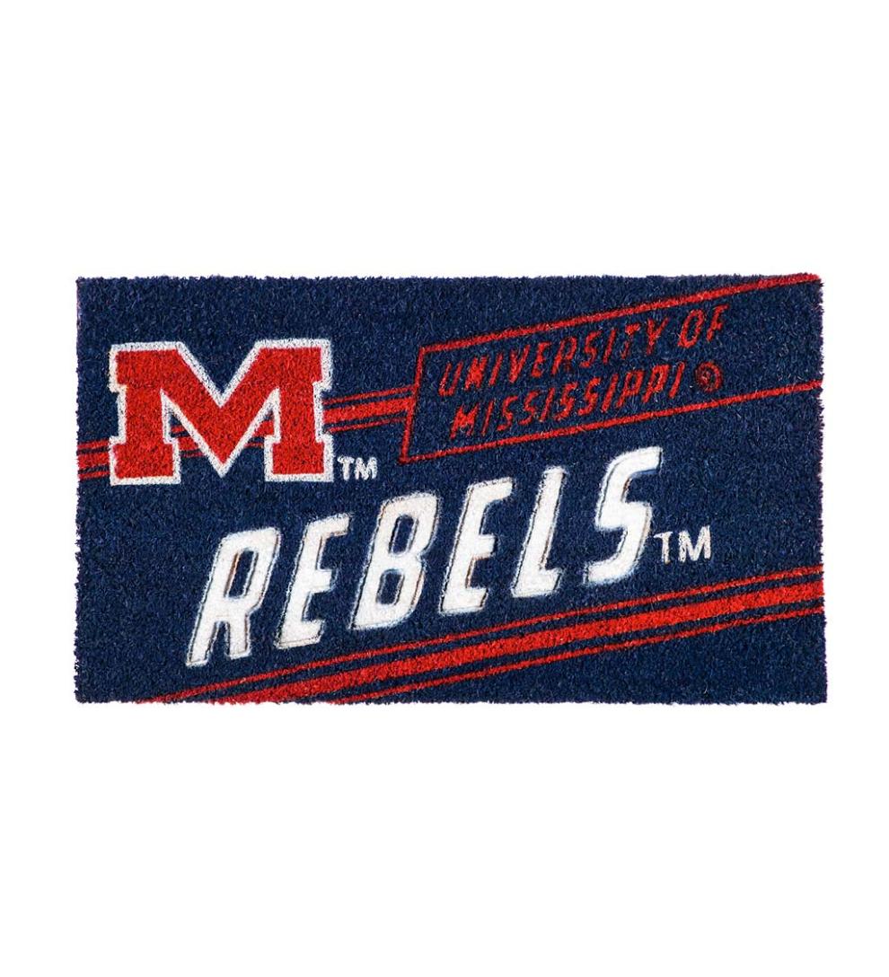 Plow &amp; Hearth Deck &amp; Patio Accents | Outdoor Living Ncaa University Coir Punch Mat - Auburn