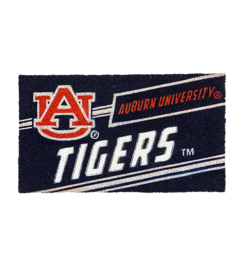 Plow &amp; Hearth Deck &amp; Patio Accents | Outdoor Living Ncaa University Coir Punch Mat - Auburn