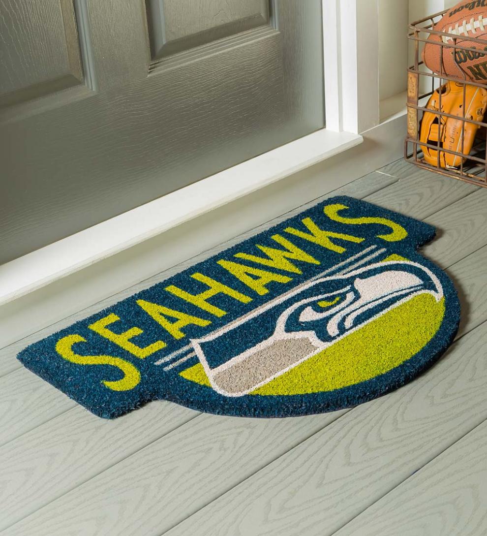 Plow &amp; Hearth Deck &amp; Patio Accents | Outdoor Living Nfl Shaped Coir Door Mat - San Francisco 49S