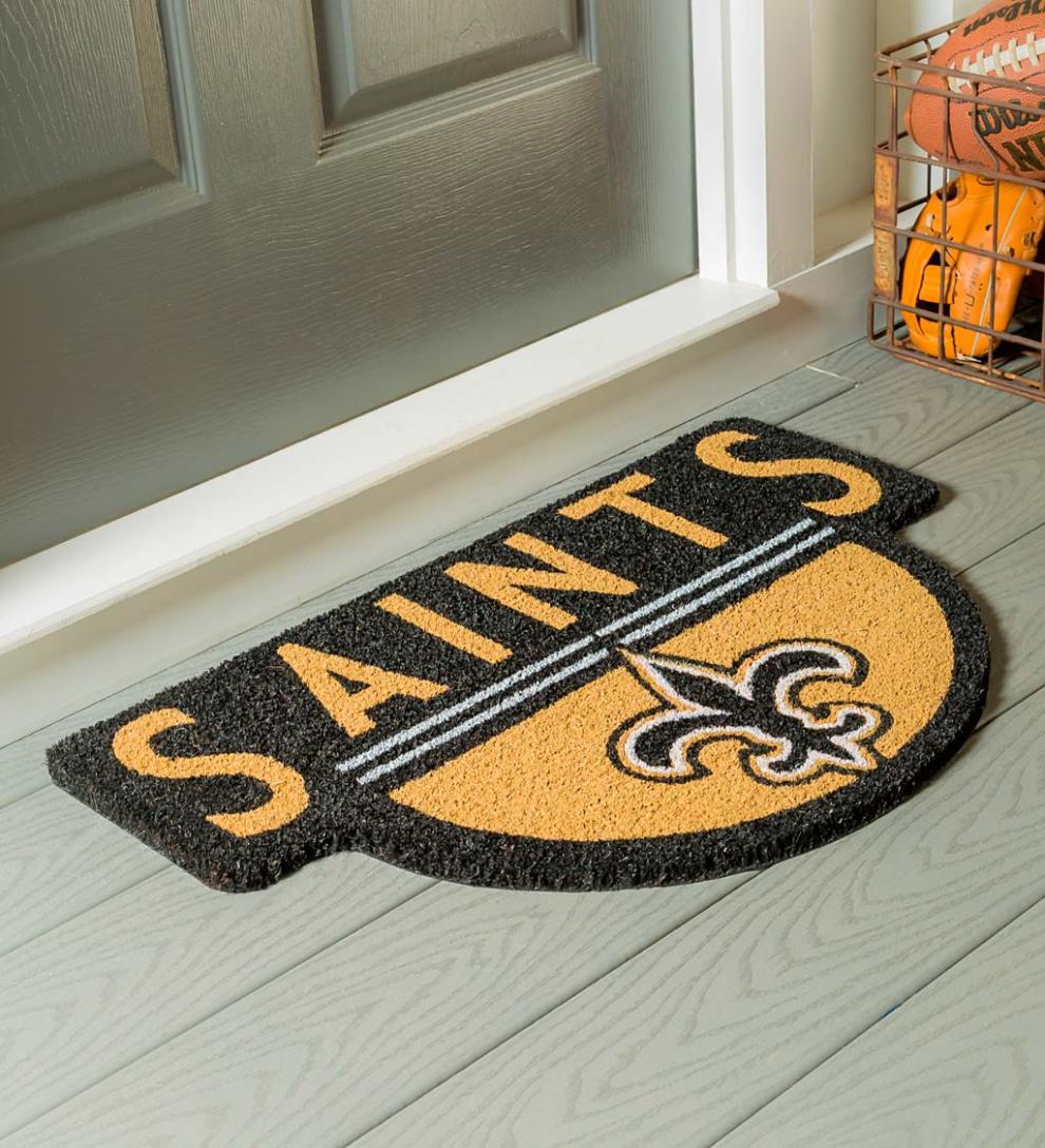 Plow &amp; Hearth Deck &amp; Patio Accents | Outdoor Living Nfl Shaped Coir Door Mat - San Francisco 49S