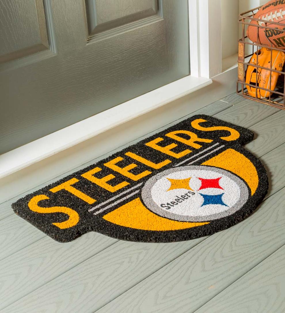 Plow &amp; Hearth Deck &amp; Patio Accents | Outdoor Living Nfl Shaped Coir Door Mat - San Francisco 49S