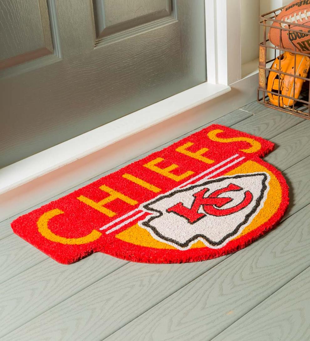 Plow &amp; Hearth Deck &amp; Patio Accents | Outdoor Living Nfl Shaped Coir Door Mat - San Francisco 49S