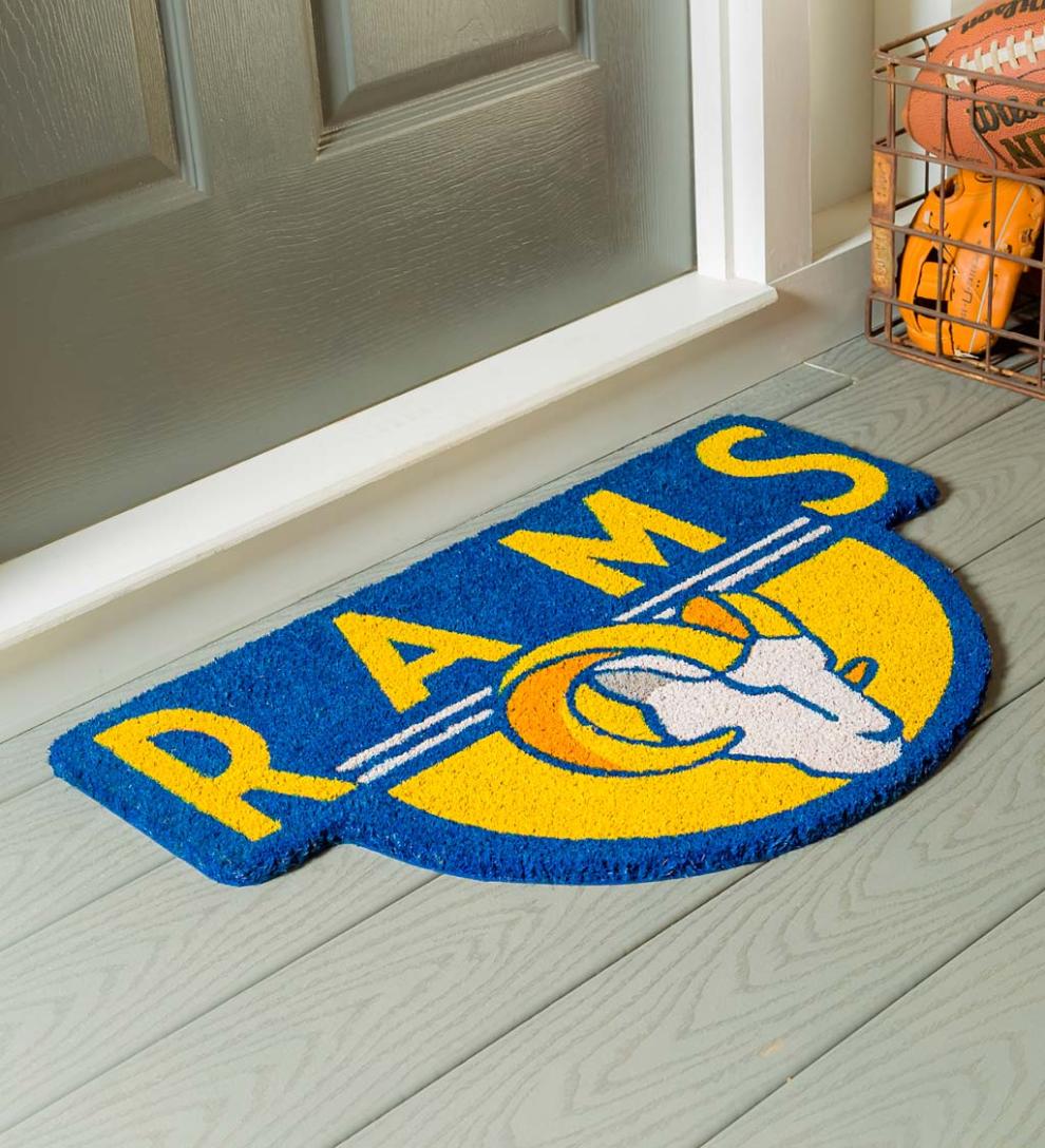 Plow &amp; Hearth Deck &amp; Patio Accents | Outdoor Living Nfl Shaped Coir Door Mat - San Francisco 49S
