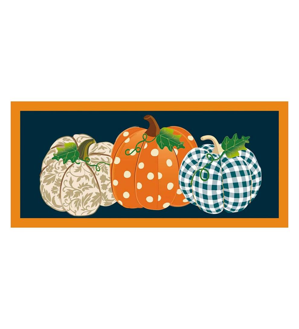Plow &amp; Hearth Deck &amp; Patio Accents | Outdoor Living Patterned Pumpkins Sassafras Switch Mat
