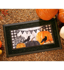 Plow &amp; Hearth Deck &amp; Patio Accents | Outdoor Living Pumpkins And Crows Sassafras Switch Mat