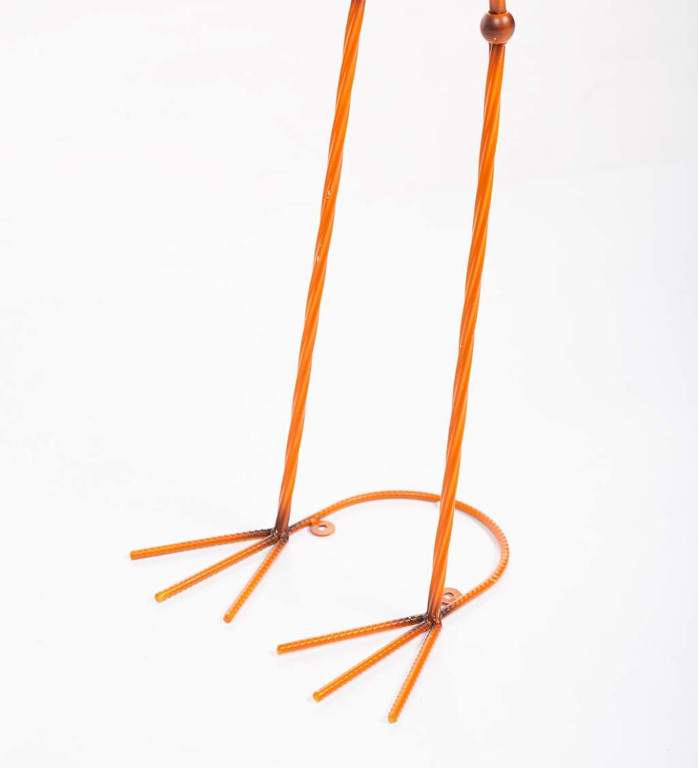 Plow &amp; Hearth Deck &amp; Patio Accents | Outdoor Living Standing White Heron Metal Planter With Coco Liner