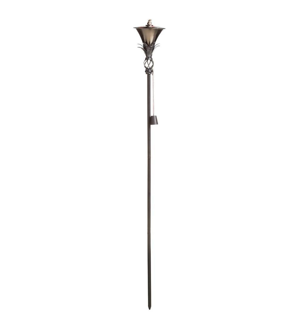 Plow &amp; Hearth Deck &amp; Patio Accents | Outdoor Living Steel Garden Torches, Set Of 2 - Copper