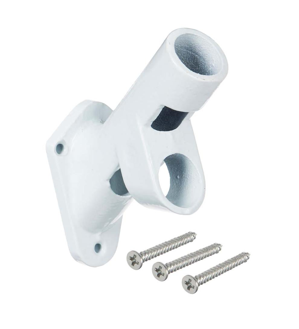 Plow &amp; Hearth Deck &amp; Patio Accents | Outdoor Living Two-Position Aluminum House Flag Bracket With White Finish
