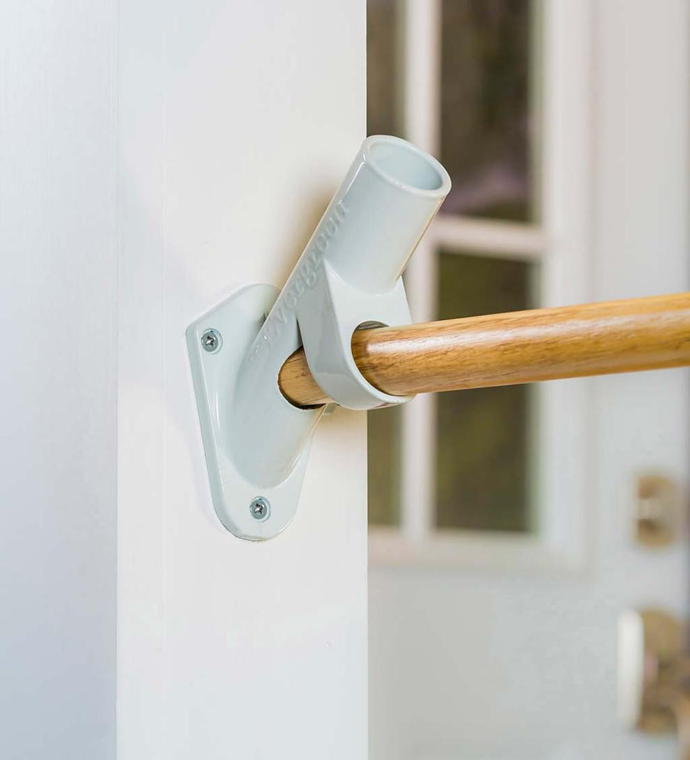 Plow &amp; Hearth Deck &amp; Patio Accents | Outdoor Living Two-Position Aluminum House Flag Bracket With White Finish