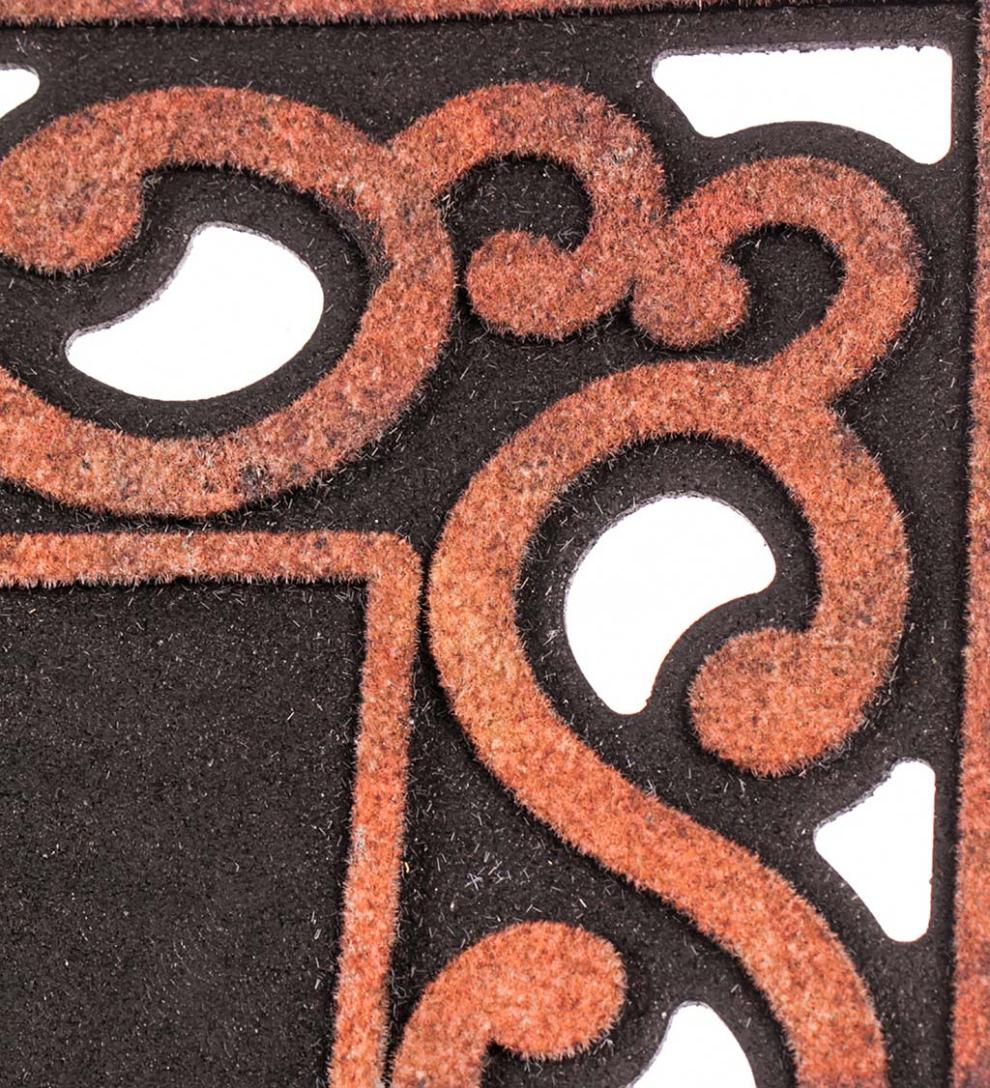 Plow &amp; Hearth Deck &amp; Patio Accents | Outdoor Living Variegated Scroll Sassafras Mat Tray