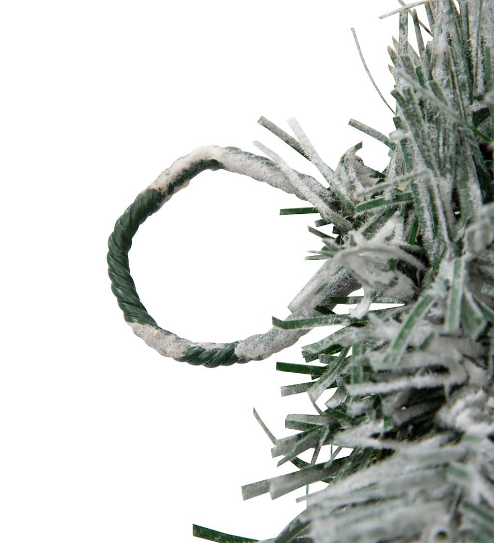 Plow &amp; Hearth Deck &amp; Patio Accents | Outdoor Living Winter Frost Holiday Teardrop Swag With White And Multicolor Lights