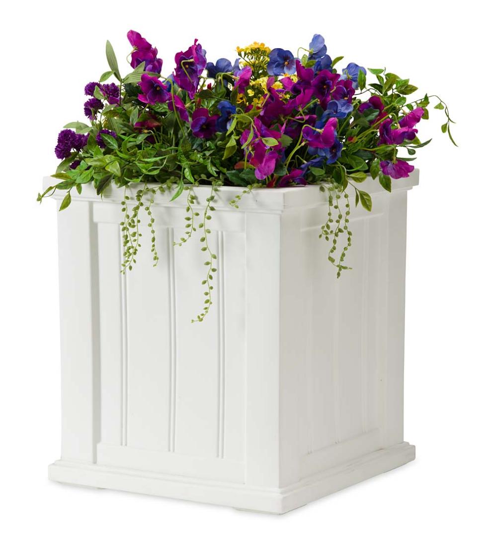 Plow &amp; Hearth Deck Planters | Outdoor Living Lexington Self-Watering Planters